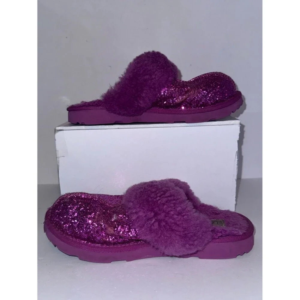 UGG Kids purple Sparkle Clog Slippers
